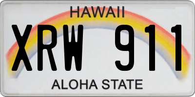 HI license plate XRW911