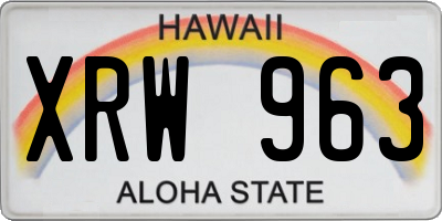 HI license plate XRW963