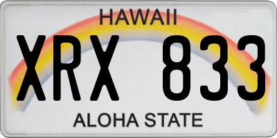 HI license plate XRX833