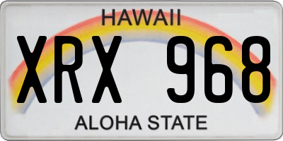 HI license plate XRX968