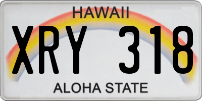 HI license plate XRY318