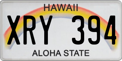 HI license plate XRY394