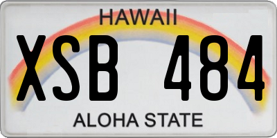HI license plate XSB484