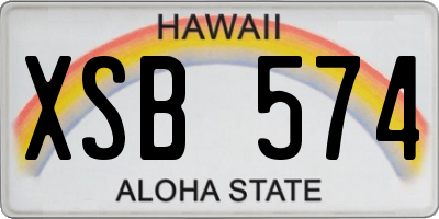 HI license plate XSB574