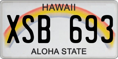 HI license plate XSB693