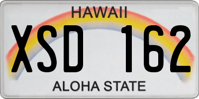 HI license plate XSD162