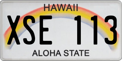 HI license plate XSE113