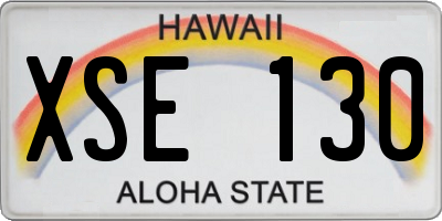 HI license plate XSE130