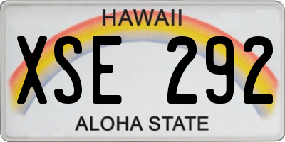 HI license plate XSE292