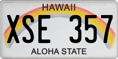 HI license plate XSE357