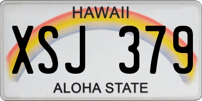 HI license plate XSJ379