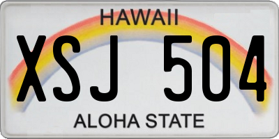 HI license plate XSJ504