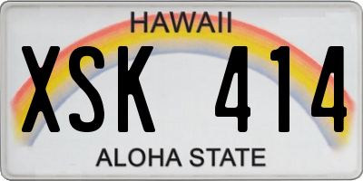 HI license plate XSK414