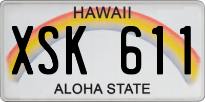 HI license plate XSK611