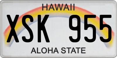 HI license plate XSK955