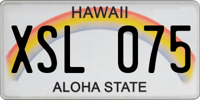 HI license plate XSL075