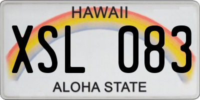 HI license plate XSL083
