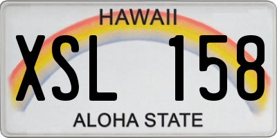 HI license plate XSL158
