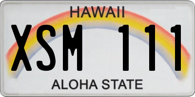 HI license plate XSM111