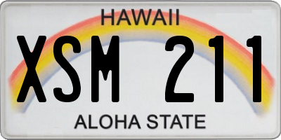 HI license plate XSM211