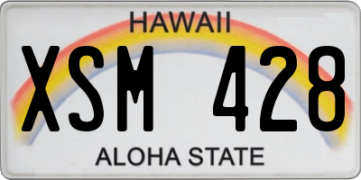 HI license plate XSM428