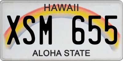 HI license plate XSM655