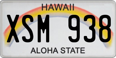 HI license plate XSM938