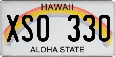 HI license plate XSO330