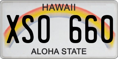 HI license plate XSO660