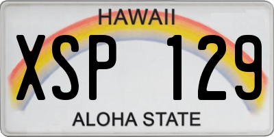 HI license plate XSP129