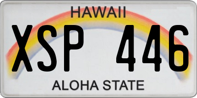HI license plate XSP446