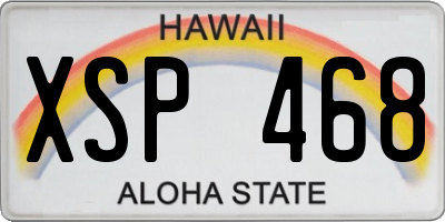 HI license plate XSP468