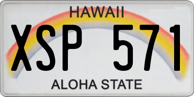 HI license plate XSP571