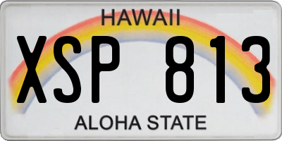 HI license plate XSP813