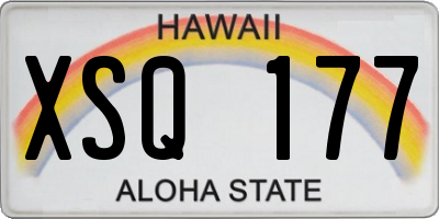 HI license plate XSQ177