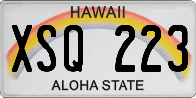 HI license plate XSQ223