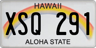 HI license plate XSQ291