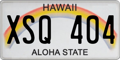 HI license plate XSQ404