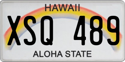 HI license plate XSQ489
