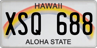 HI license plate XSQ688