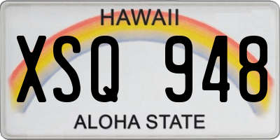 HI license plate XSQ948