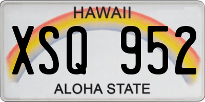 HI license plate XSQ952