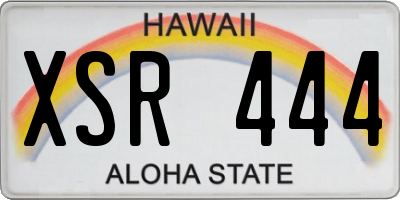HI license plate XSR444