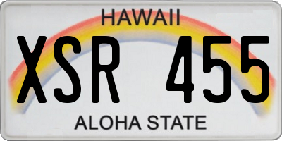 HI license plate XSR455