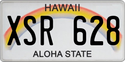 HI license plate XSR628