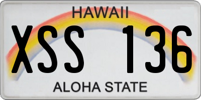 HI license plate XSS136
