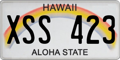 HI license plate XSS423