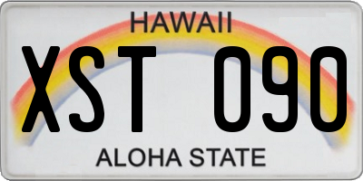 HI license plate XST090