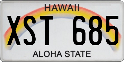 HI license plate XST685