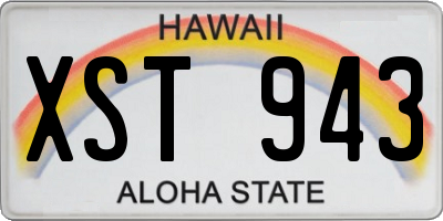 HI license plate XST943